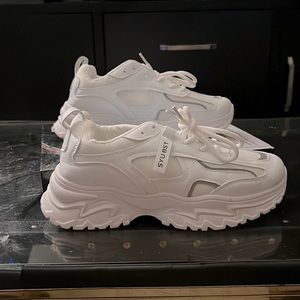 White Platform Sneakers